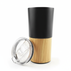 Stainless Steel and Bamboo Tumbler