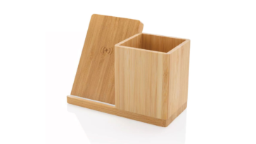 Bamboo Pen Holder with Wireless Charger Uganda